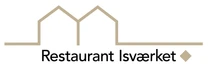 Restaurant Isværket logo med husdesign